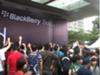 Crowds lining up for the Blackberry Bold 9790 launch event