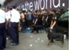Police dispatched for crowd control at the Blackberry Bold 9790 Launch event.